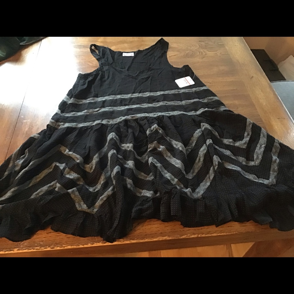 Black Intimately Free People voile lace trapeze